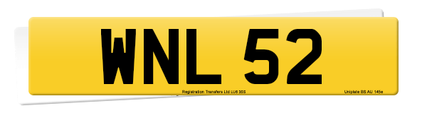 Registration number WNL 52